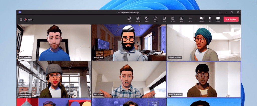 Les avatars 3D arrivent dans Teams